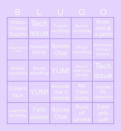 Blu's Anniversary Stream Bingo Card