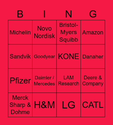 LOGOS Bingo Card