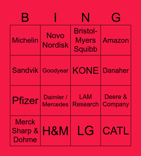 LOGOS Bingo Card