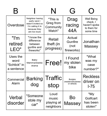 Dispatch BINGO - New Years Eve Edition Bingo Card