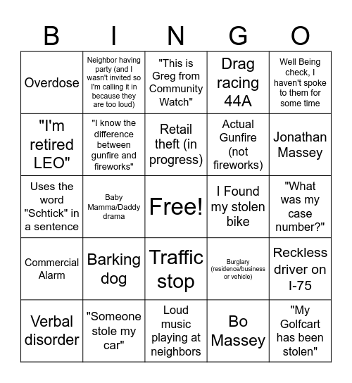 Dispatch BINGO - New Years Eve Edition Bingo Card