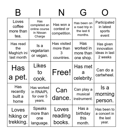 VPP Town hall meet 2024 Bingo Card