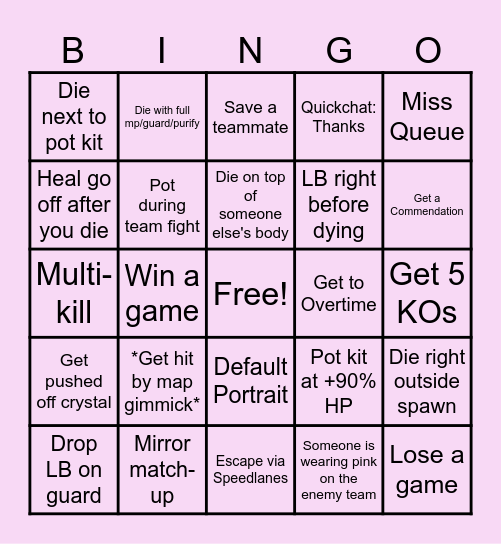 cc Bingo Card