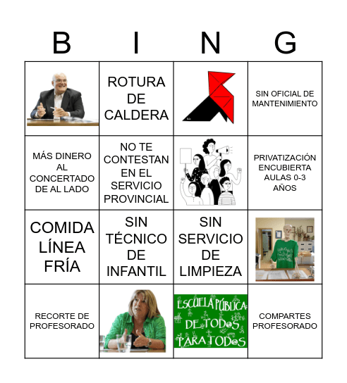 LA EDUCACIÓN NO ES UN JUEGO Bingo Card