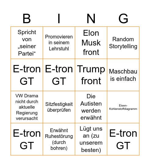 Mirko Werkstoffkunde Bingo Card