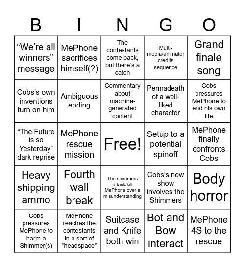 Act 3 Bingo Card