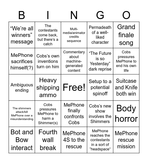 Act 3 Bingo Card