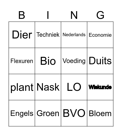 yuverta Bingo Card