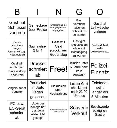 Rezi Bingo Card