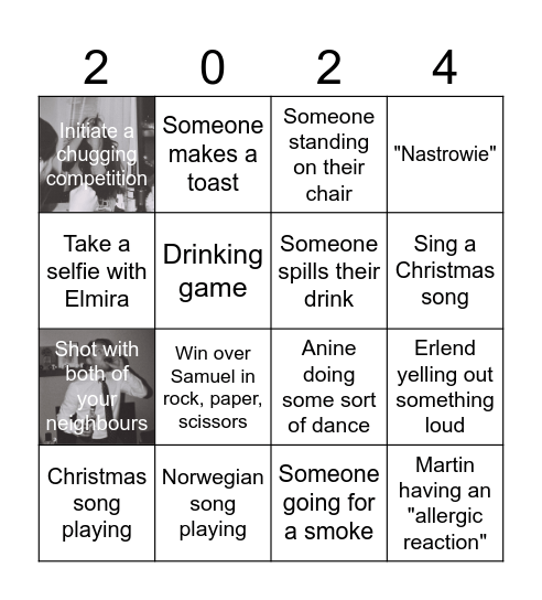 Christmas table Bingo Card