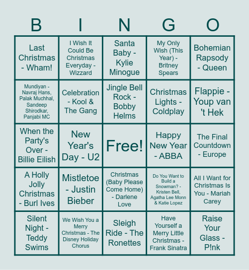 CDS Data Office Connect - Christmas Edition Bingo Card