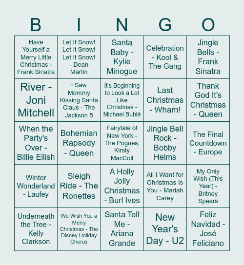 CDS Data Office Connect - Christmas Edition Bingo Card