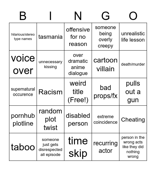 Tomorrow’s Teachings Bingo Card