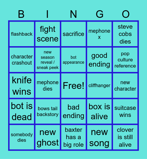 II FINALE Bingo Card