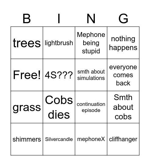 II 18 Bingo Card