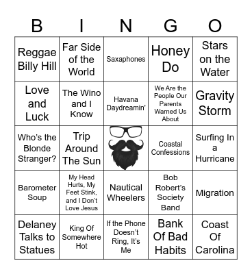 Jimmy Buffet | RD 3 | Coastal Adventures Bingo Card