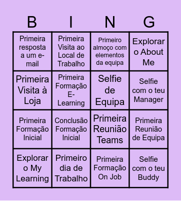 Onboarding Bingo Card