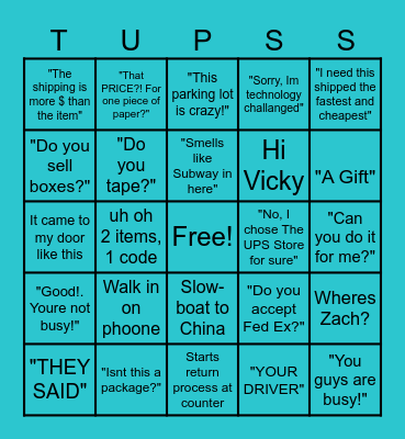 I Love my JOB Bingo Card