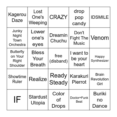 picture perfect bingo Card