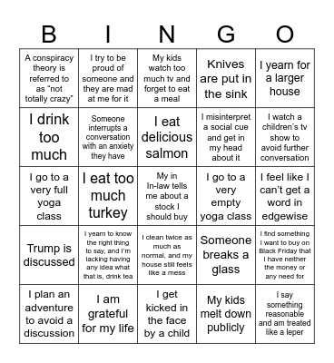 Family Bingo 2024 Bingo Card