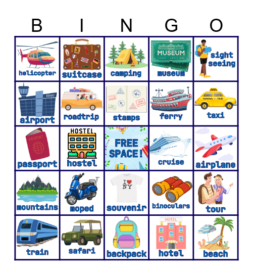 Travel Bingo Card