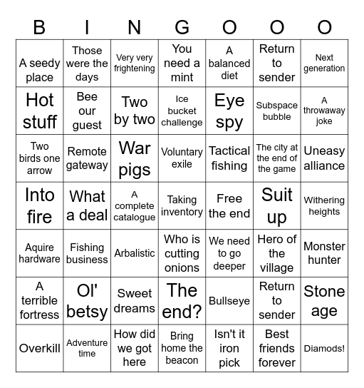 Achievmenty Bingo Card