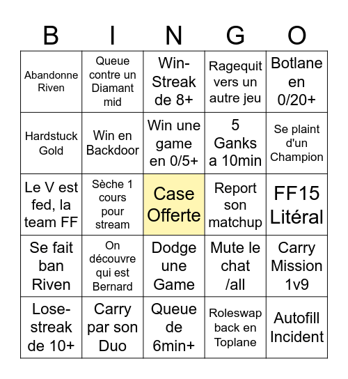 SpottedBush Bingo Card