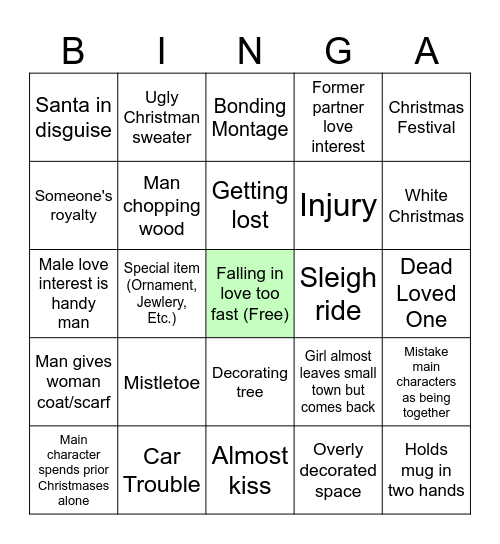 Hallmark Bingo Card