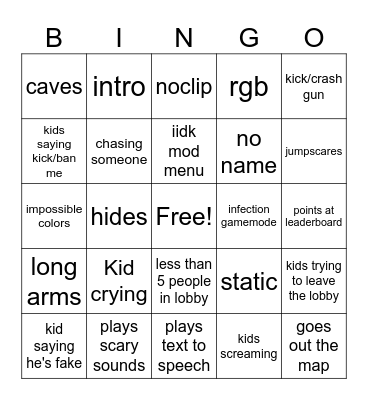 Gtag Ghost Trolling Bingo Card