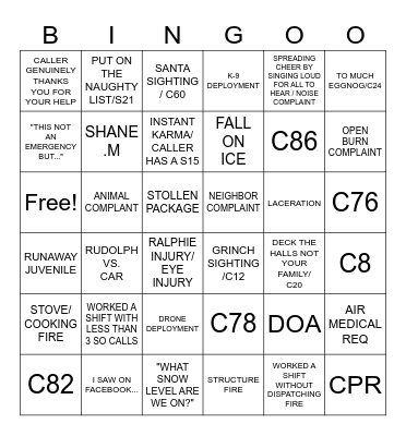 HOLIDAY BINGO Card