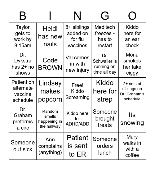 Christmas Bingo Card