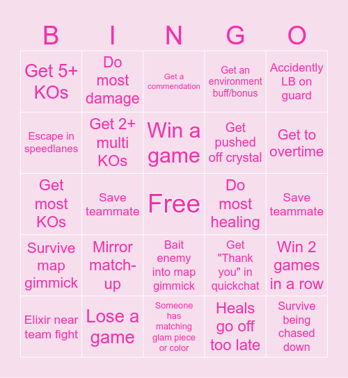 CC Bingo Card