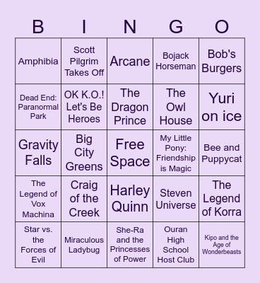 QUEER CARTOONS Bingo Card