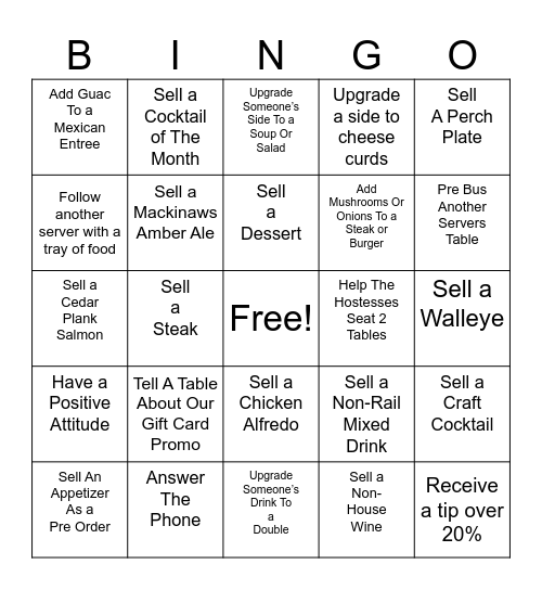 MACKINAWS Bingo Card