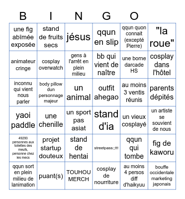 ANIME CON BINGO Card