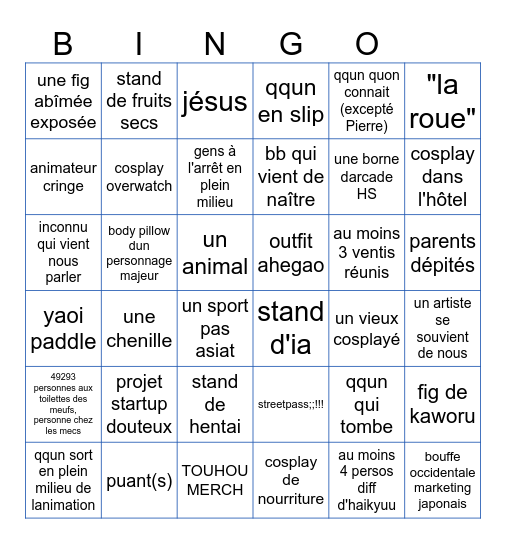 ANIME CON BINGO Card