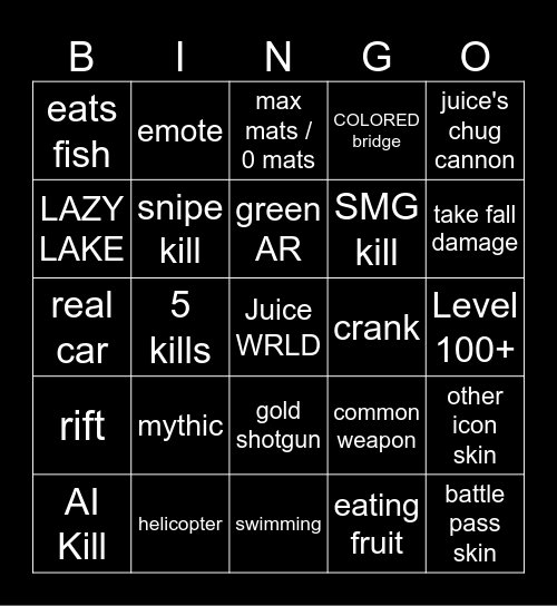 Chapter 2: Remix Bingo Card