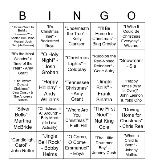 Bingo de Noël du CFPV Bingo Card