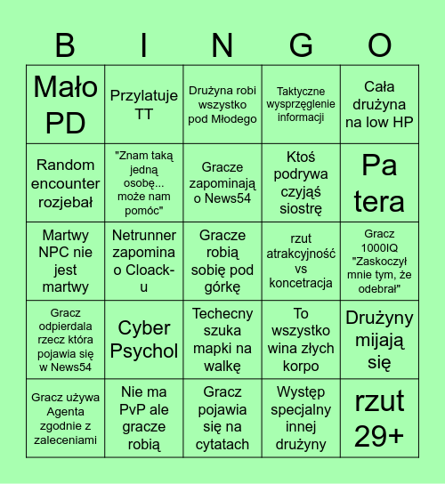 CBP Red - NCPD Bingo Card