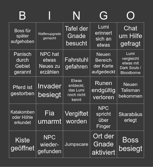 Lumi's Weihnachtsbingo Card