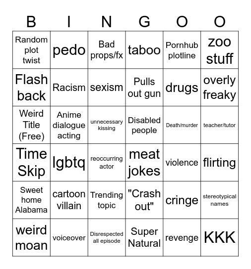 Towmorrow Bingo Card