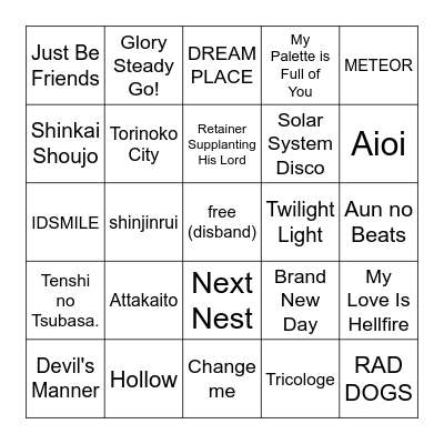picture perfect bingo Card