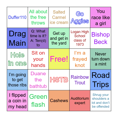 Grandpa Scott Birthday Bingo! Bingo Card