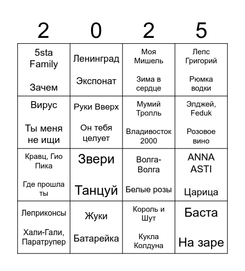 06.12.24 - НОРБИТ-КАБАРЕ! Bingo Card