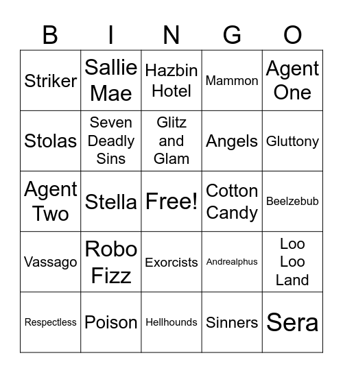Hellaverse Bingo Card