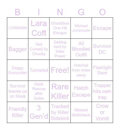 Deeb Bingo Card