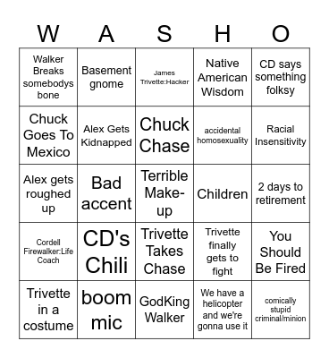 Walking the Texas Ranger Bingo Card
