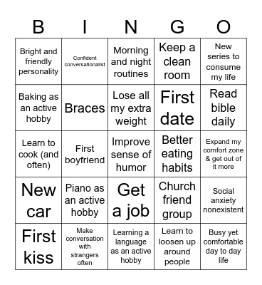 2025 bingo Card