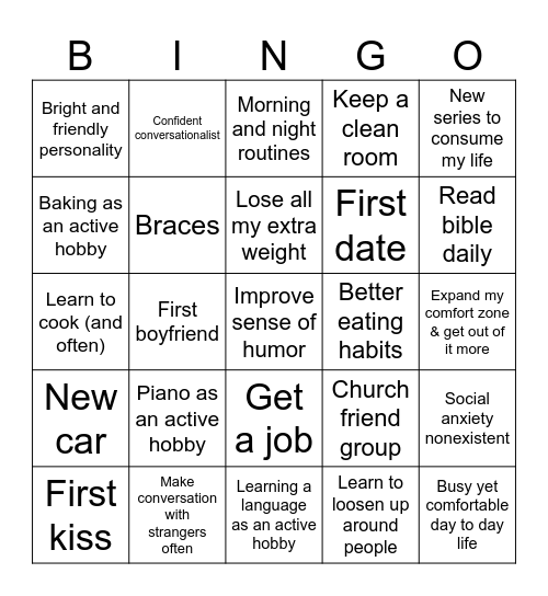 2025 bingo Card