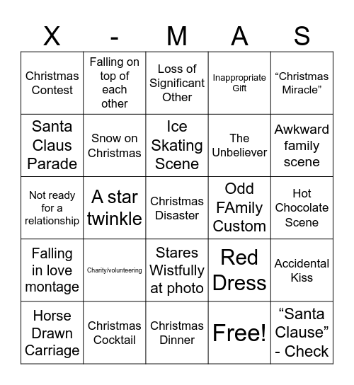 BAD CHRISTMAS BINGO Card